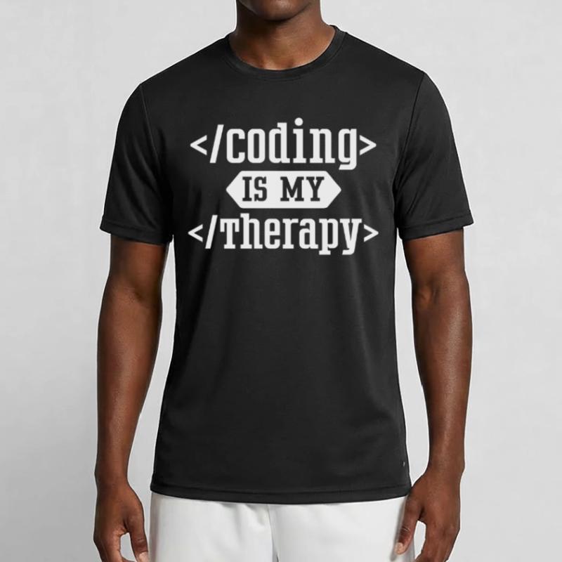 La programmation est ma thérapie Code codeur de codage T-shirt sport Homme
