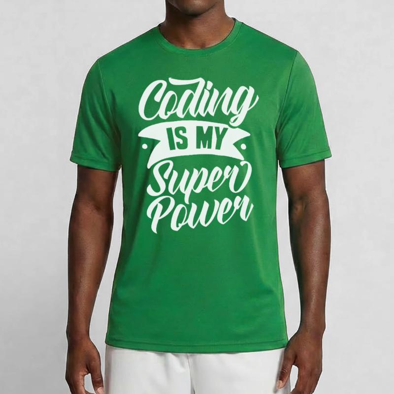 Coding Is My Superpower Coder Programmer Men's Functional T-Shirt