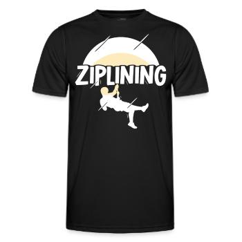 Ziplining Sprüche Seilrutsche Zipline Sport - Männer Funktions-T-Shirt - Schwarz - Vorne - AI Model Male 178 dark (178cm)