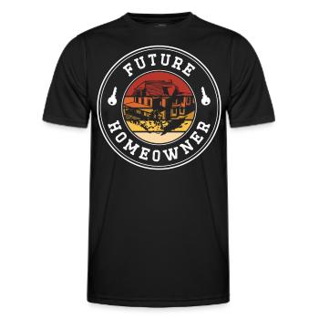 Futur propriétaire propriétaire propriétaire - T-shirt sport Homme - noir - Devant - AI Model Male 178 dark (178cm)
