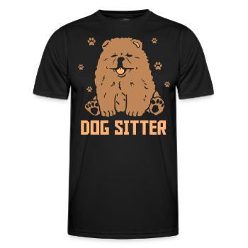 Dog Sitter Dog Sitting Dog Sitting - Men's Functional T-Shirt - black - Front - AI Model Male 178 dark (178cm)
