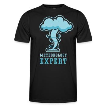 Meteorology Expert Weather Forecast Meteorologist - Men's Functional T-Shirt - black - Front - AI Model Male 178 dark (178cm)