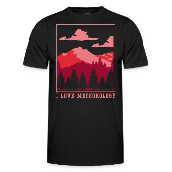 Ich Liebe Meteorologie Meteorologe Klimatologie - Männer Funktions-T-Shirt - Schwarz - Vorne - AI Model Male 178 dark (178cm)