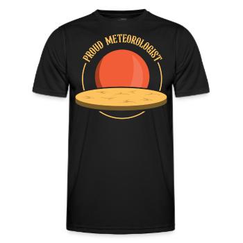 Stolzer Meteorologe Wettervorhersage Meteorologie - Männer Funktions-T-Shirt - Schwarz - Vorne - AI Model Male 178 dark (178cm)