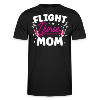 Flight Nurse Mama Flight Doctor Flight Nurse - Men's Functional T-Shirt - black - Front - AI Model Male 178 dark (178cm)