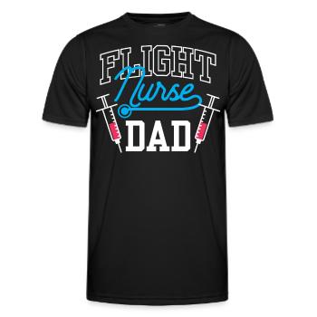 Infirmière de vol Papa Médecin de vol Médecin de vol - T-shirt sport Homme - noir - Devant - AI Model Male 178 dark (178cm)