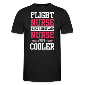 Flight Nurse Flight Doctor Flight Medical Profession - Men's Functional T-Shirt - black - Front - AI Model Male 178 dark (178cm)