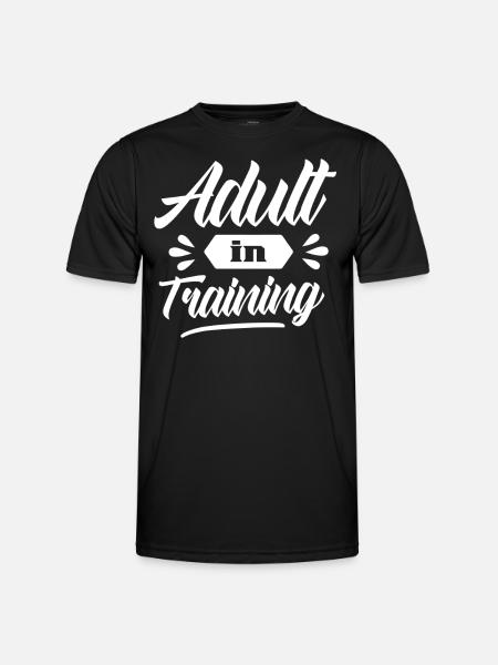 Vuxen i utbildning Vuxen födelsedag - Funktions-T-shirt herr - svart