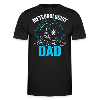 Meteorologe Papa Wettervorhersage Meteorologie - Männer Funktions-T-Shirt - Schwarz - Vorne - AI Model Male 178 dark (178cm)
