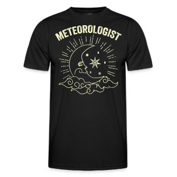 Meteorologe Meteorologie Beruf Wettervorhersage - Männer Funktions-T-Shirt - Schwarz - Vorne - AI Model Male 178 dark (178cm)
