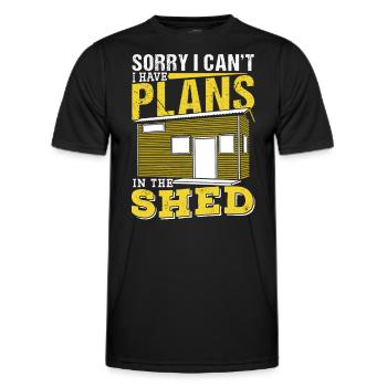 Ich Kann Nicht Ich Habe Pläne Im Schuppen Sorry - Männer Funktions-T-Shirt - Schwarz - Vorne - AI Model Male 178 dark (178cm)