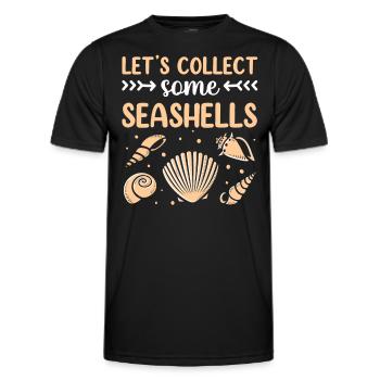 Let's Collect Shells Shell Collector Shell - Men's Functional T-Shirt - black - Front - AI Model Male 178 dark (178cm)