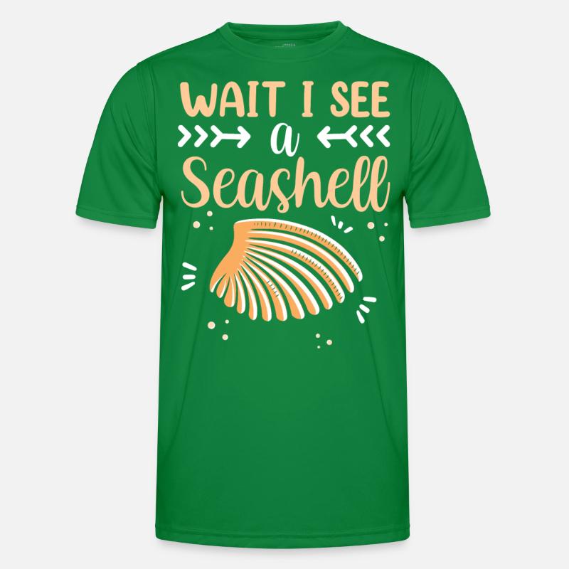 Waiting I See A Shell Collecting Shells Men's Functional T-Shirt
