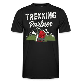 Trekking Partenaire Randonneur - T-shirt sport Homme - noir - Devant - AI Model Male 178 dark (178cm)