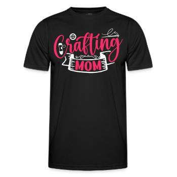 Crafts Mama Hobbyist Craft Mother - Men's Functional T-Shirt - black - Front - AI Model Male 178 dark (178cm)