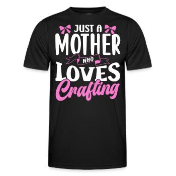 Nur Eine Mutter Die Das Basteln Liebt Bastel Mama - Männer Funktions-T-Shirt - Schwarz - Vorne - AI Model Male 178 dark (178cm)