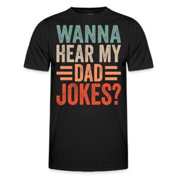 Papa Blague Papa Blague Père Blagues - T-shirt sport Homme - noir - Devant - AI Model Male 178 dark (178cm)
