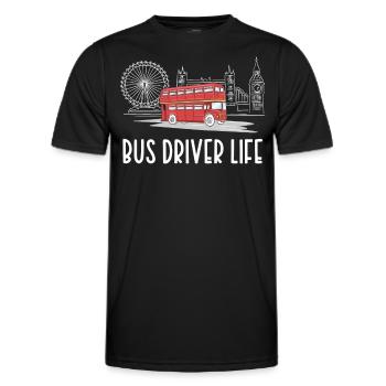 Life of a Bus Driver Bus Driving Bus Bus Driver - Men's Functional T-Shirt - black - Front - AI Model Male 178 dark (178cm)