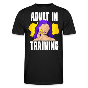 Adult In Education Adult Birthday - Men's Functional T-Shirt - black - Front - AI Model Male 178 dark (178cm)