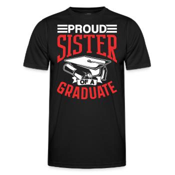 Proud Sister of a Graduate Graduate - Men's Functional T-Shirt - black - Front - AI Model Male 178 dark (178cm)