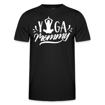 Yoga MomMy MomMy Hobby - Men's Functional T-Shirt - black - Front - AI Model Male 178 dark (178cm)