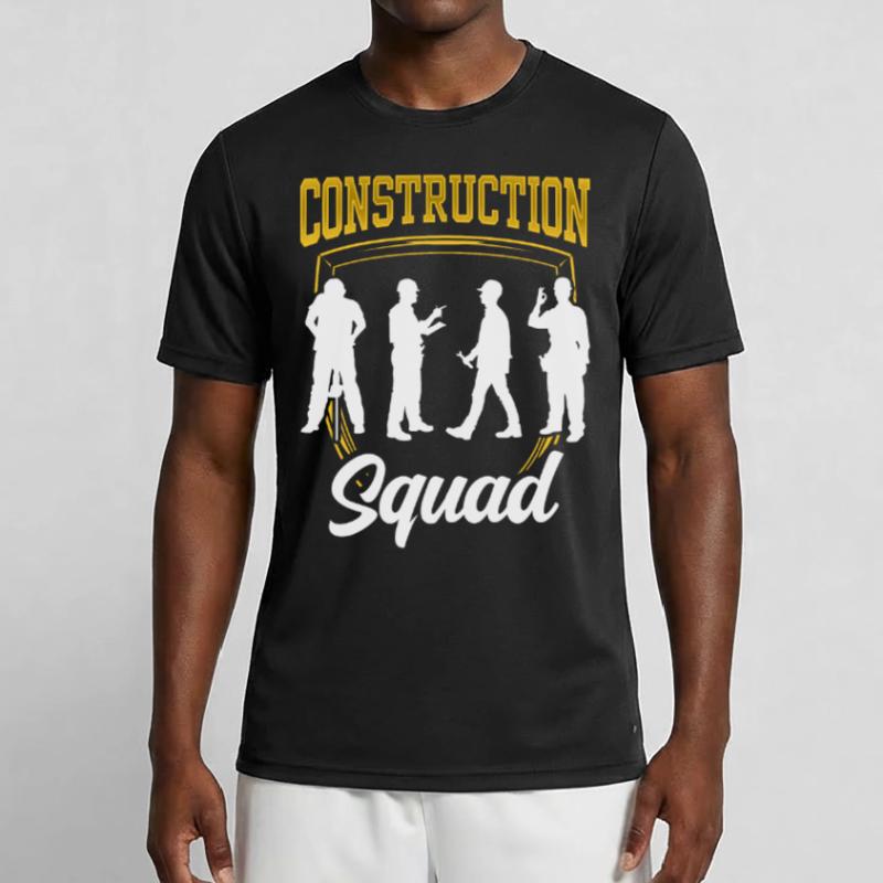Équipe de construction Travail d’équipe Chantier de construction Ouvrier de construction Équipe de construction T-shirt sport Homme