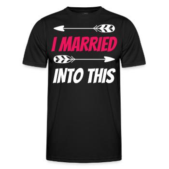 Ich Habe In Diese Familie Eingeheiratet Treffen - Männer Funktions-T-Shirt - Schwarz - Vorne - AI Model Male 178 dark (178cm)