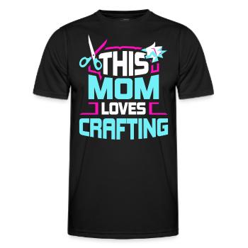 Diese Mutter Liebt Es Zu Basteln Mama Bastel - Männer Funktions-T-Shirt - Schwarz - Vorne - AI Model Male 178 dark (178cm)
