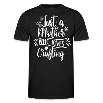 Nur Eine Mutter Die Das Basteln Liebt Mama Bastel - Männer Funktions-T-Shirt - Schwarz - Vorne - AI Model Male 178 dark (178cm)