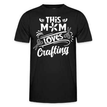 This Mom Loves To Craft Craft Mom - Men's Functional T-Shirt - black - Front - AI Model Male 178 dark (178cm)