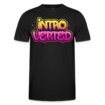 Introverted Introverted Sarcasm Shy - Men's Functional T-Shirt - black - Front - AI Model Male 178 dark (178cm)
