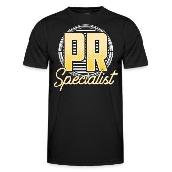 PR Specialist Job Public Relations Profession - Men's Functional T-Shirt - black - Front - AI Model Male 178 dark (178cm)