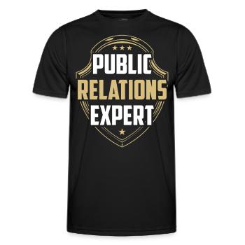 Public Relations Expert Job PR Profession - Men's Functional T-Shirt - black - Front - AI Model Male 178 dark (178cm)
