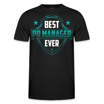 Best Pr Manager Ever Public Relations Profession - Men's Functional T-Shirt - black - Front - AI Model Male 178 dark (178cm)