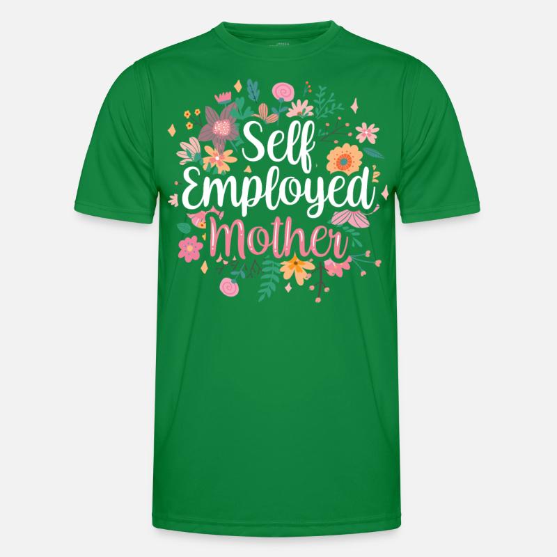 Selbstständige Mutter Selbstständig Freelancer Männer Funktions-T-Shirt