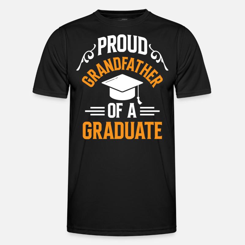 Stolzer Großvater Eines Absolventen Absolvent - Männer Funktions-T-Shirt - Schwarz