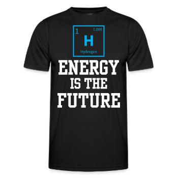 L’énergie de l’hydrogène est l’avenir de l’hydrogène - T-shirt sport Homme - noir - Devant - AI Model Male 178 dark (178cm)