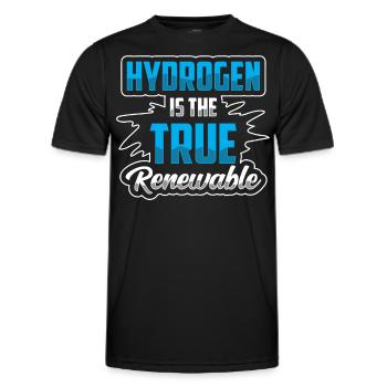 Wasserstoff Ist Die Wahre Erneuerbare Energie - Männer Funktions-T-Shirt - Schwarz - Vorne - AI Model Male 178 dark (178cm)