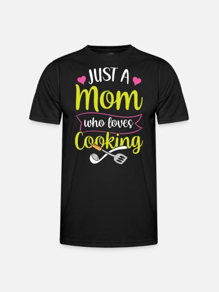 Nur Eine Mutter Die Gerne Kocht Koch Mama Kochen - Männer Funktions-T-Shirt - Schwarz