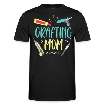 Crafts Mama Hobbyist Craft Mother - Men's Functional T-Shirt - black - Front - AI Model Male 178 dark (178cm)