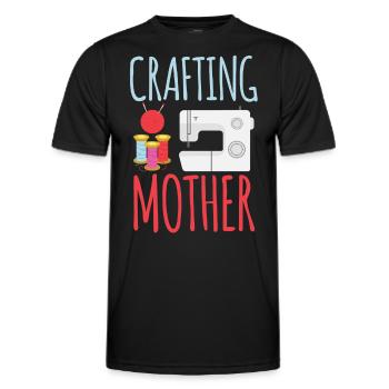 Crafting Mother Hobbyist Mama Crafting Craft - Men's Functional T-Shirt - black - Front - AI Model Male 178 dark (178cm)