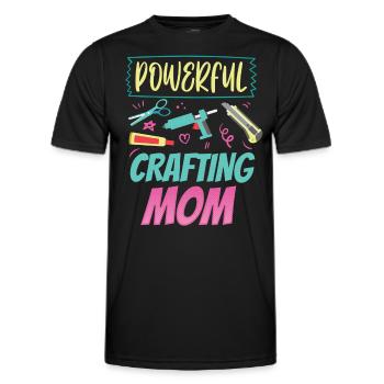 Grand artisanat Maman Mère Artisanat Amateur - T-shirt sport Homme - noir - Devant - AI Model Male 178 dark (178cm)