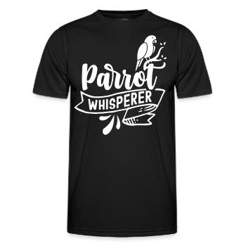 Parrot Whisperer Parrot Whisperer Sweet Parrots - Men's Functional T-Shirt - black - Front - AI Model Male 178 dark (178cm)