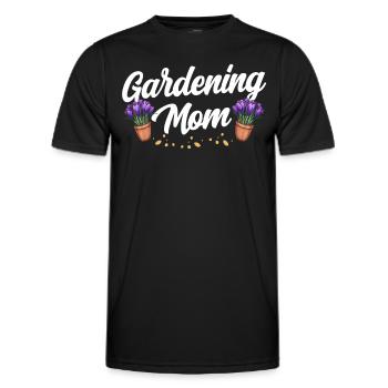 Jardin Maman Horticulture Jardinière Mère - T-shirt sport Homme - noir - Devant - AI Model Male 178 dark (178cm)