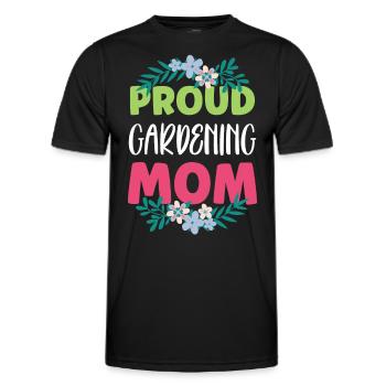 Proud Horticulture Mom Mother Gardener Gardener - Men's Functional T-Shirt - black - Front - AI Model Male 178 dark (178cm)