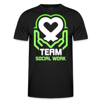 Team Social Work Social Work Social Workers - Men's Functional T-Shirt - black - Front - AI Model Male 178 dark (178cm)