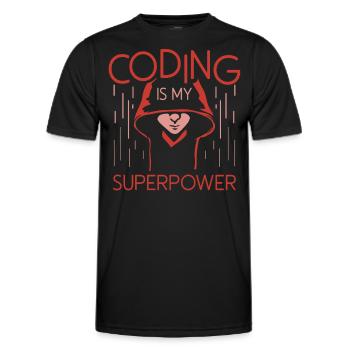 Coding Ist Meine Superkraft Programmierer Coder - Männer Funktions-T-Shirt - Schwarz - Vorne - AI Model Male 178 dark (178cm)