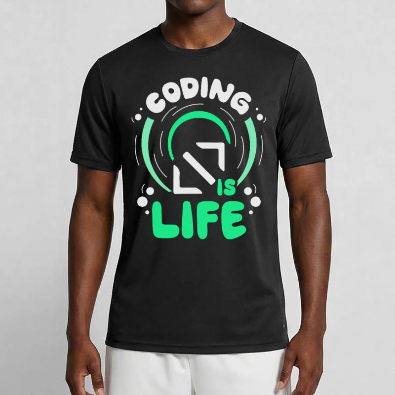 Coding Is Life Code Coder Programmer Men's Functional T-Shirt
