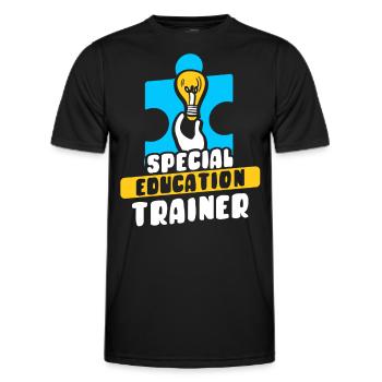 Formateur en éducation de l’enfance en difficulté Enseignant en éducation de l’enfance en difficulté - T-shirt sport Homme - noir - Devant - AI Model Male 178 dark (178cm)