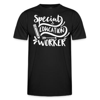 Travailleurs de l’enfance en difficulté Enseignants de l’enfance en difficulté - T-shirt sport Homme - noir - Devant - AI Model Male 178 dark (178cm)